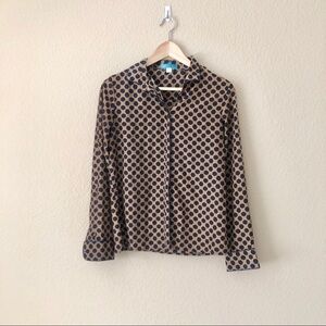 Pim + Larkin patterned button up blouse